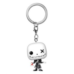 portachiavi nightmare before christmas pocket pop! vinyl keychains 4 cm patchwork jack